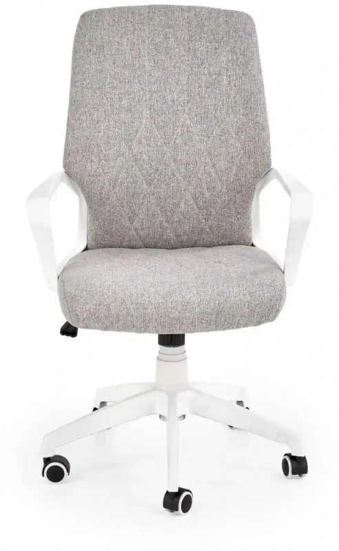 Fotel obrotowy Spin 2 z mechanizmem TILT do biura jasny popiel/biały