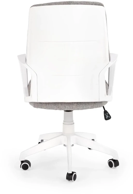 Fotel obrotowy Spin 2 z mechanizmem TILT do biura jasny popiel/biały