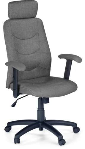 Fotel gabinetowy Stilo 2 obrotowy mechanizm TILT i regulowane podłokietniki ciemny popielaty