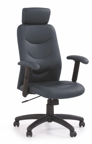 Fotel obrotowy Stilo do biura eko-skóra czarny