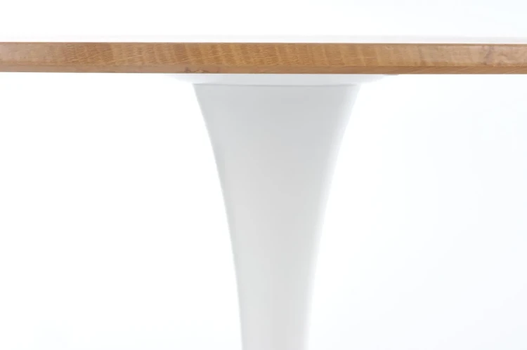 Stół okrągły Sting 80 cm skandynawski dąb naturalny / biały