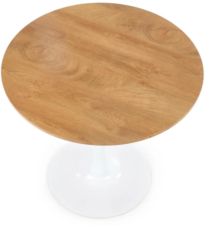 Stół okrągły Sting 80 cm skandynawski dąb naturalny / biały