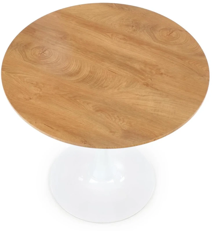 Stół okrągły Sting 80 cm skandynawski dąb naturalny / biały