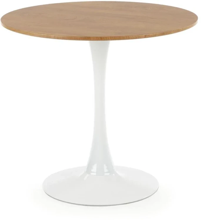 Stół okrągły Sting 80 cm skandynawski dąb naturalny / biały