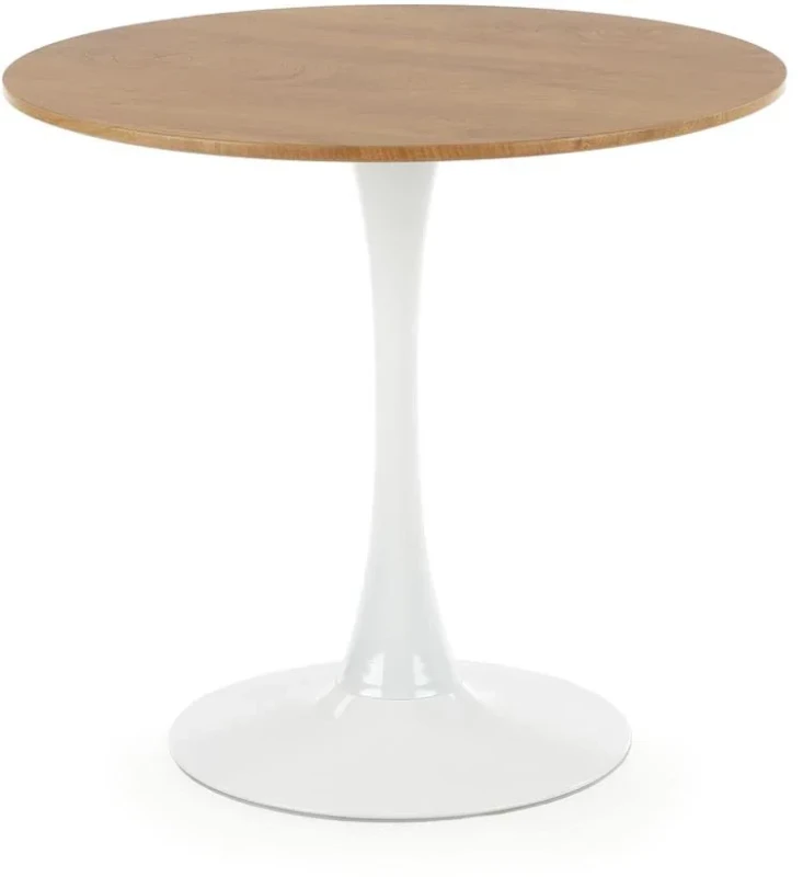 Stół okrągły Sting 80 cm skandynawski dąb naturalny / biały