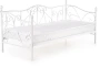Łóżko Sumatra 90x200 cm pojedyncze metalowe do sypialni pokoju młodzieżowego białe