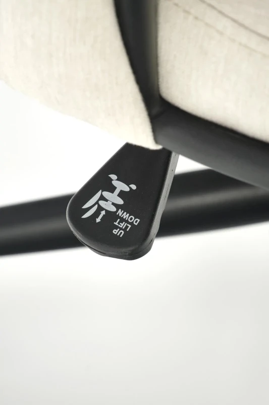 Fotel obrotowy Talon w stylu glamour tapicerowany do biura beżowy