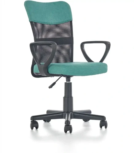 Fotel obrotowy Timmy 52 cm z siatką do pokoju młodzieżowego turkusowy