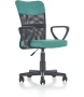 Fotel obrotowy Timmy 52 cm z siatką do pokoju młodzieżowego turkusowy
