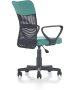 Fotel obrotowy Timmy 52 cm z siatką do pokoju młodzieżowego turkusowy