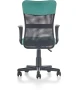 Fotel obrotowy Timmy 52 cm z siatką do pokoju młodzieżowego turkusowy