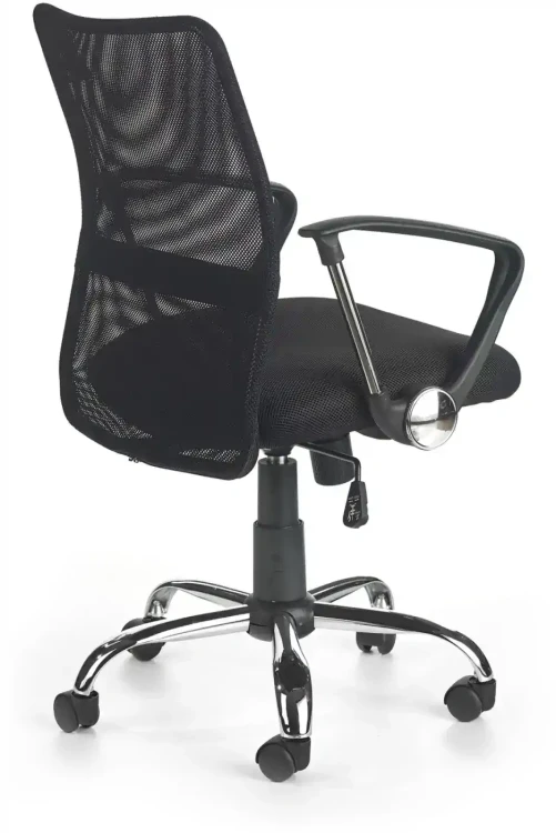 Fotel obrotowy Tony 58 cm nowoczesny z mechanizmem TILT do biura czarny