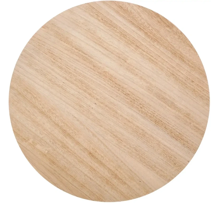 Stolik kawowy Trafica 41 cm ława okrągła z dolną półką naturalny/czarny