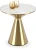 Stolik kawowy Tribeca 50 cm ława okrągła blat ceramiczny biały marmur / złoty