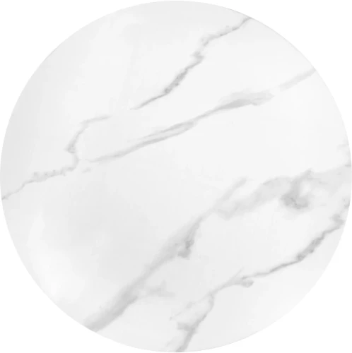 Stolik kawowy Tribeca 50 cm ława okrągła blat ceramiczny biały marmur / złoty