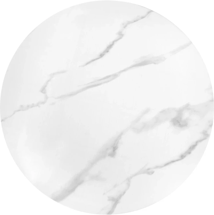 Stolik kawowy Tribeca 50 cm ława okrągła blat ceramiczny biały marmur / złoty
