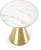 Stolik kawowy Tribeca 50 cm ława okrągła blat ceramiczny biały marmur / złoty