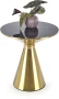 Stolik kawowy Tribeca 50 cm ława okrągła blat ceramiczny czarny marmur / złoty