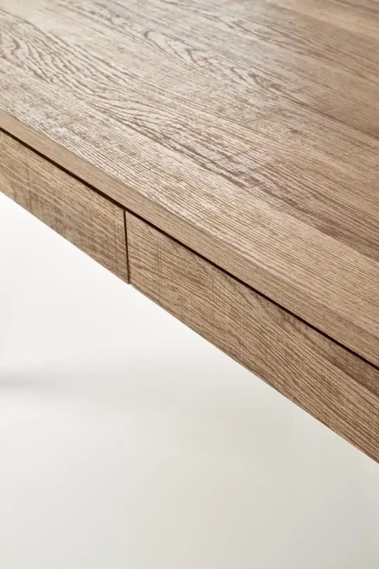 Stolik kawowy Tuluza 120 cm z szufladami do salonu orzech miodowy/czarny