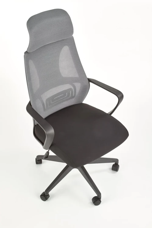 Fotel obrotowy Valdez 64 cm z mechanizmem TILT do biura popiel / czarny