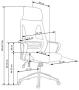 Fotel obrotowy Valdez 64 cm z mechanizmem TILT do biura popiel / czarny
