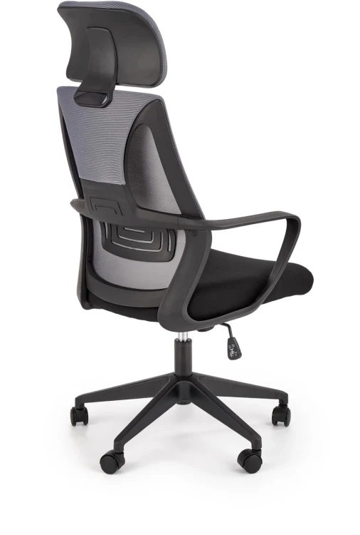 Fotel obrotowy Valdez 64 cm z mechanizmem TILT do biura popiel / czarny