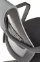 Fotel obrotowy Valdez 64 cm z mechanizmem TILT do biura popiel / czarny