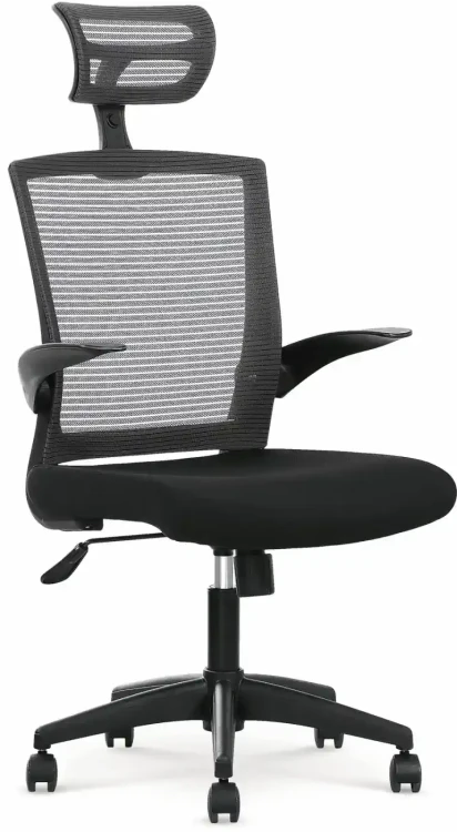 Fotel obrotowy Valor 64 cm z mechanizmem TILT do biura czarny / popielaty
