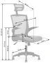 Fotel obrotowy Valor 64 cm z mechanizmem TILT do biura czarny / popielaty