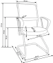 Fotel konferencyjny Vire Skid 58 cm z tkaniny membranowej do biura czarny