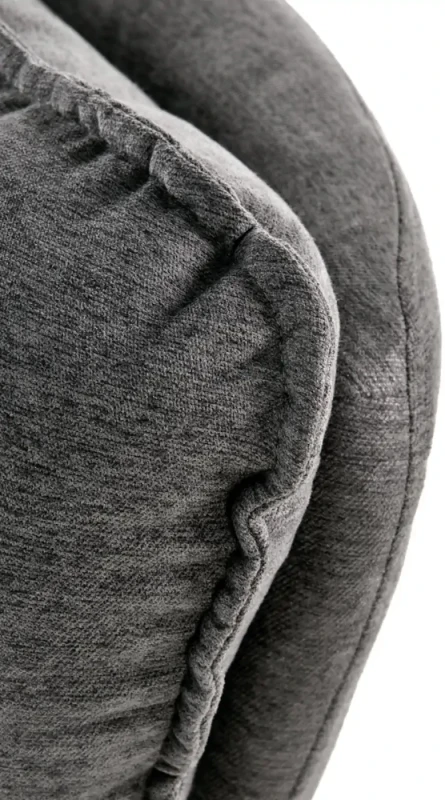 Fotel wypoczynkowy Volker 75 cm tapicerowany nowoczesny do salonu ciemny popiel / czarny