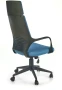 Fotel gabinetowy Voyager obrotowy z mechanizmem TILT do biura czarny / niebieski