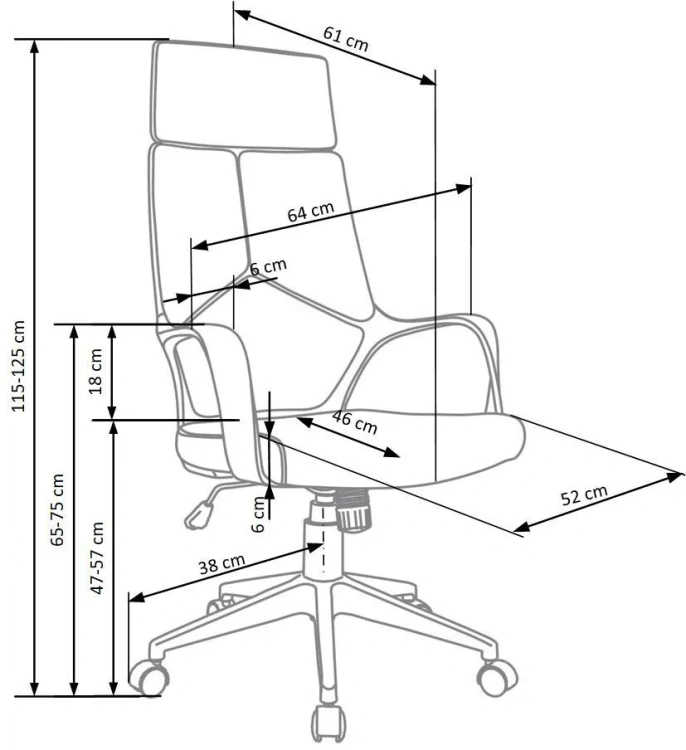 Fotel gabinetowy Voyager obrotowy z mechanizmem TILT do biura czarny / niebieski