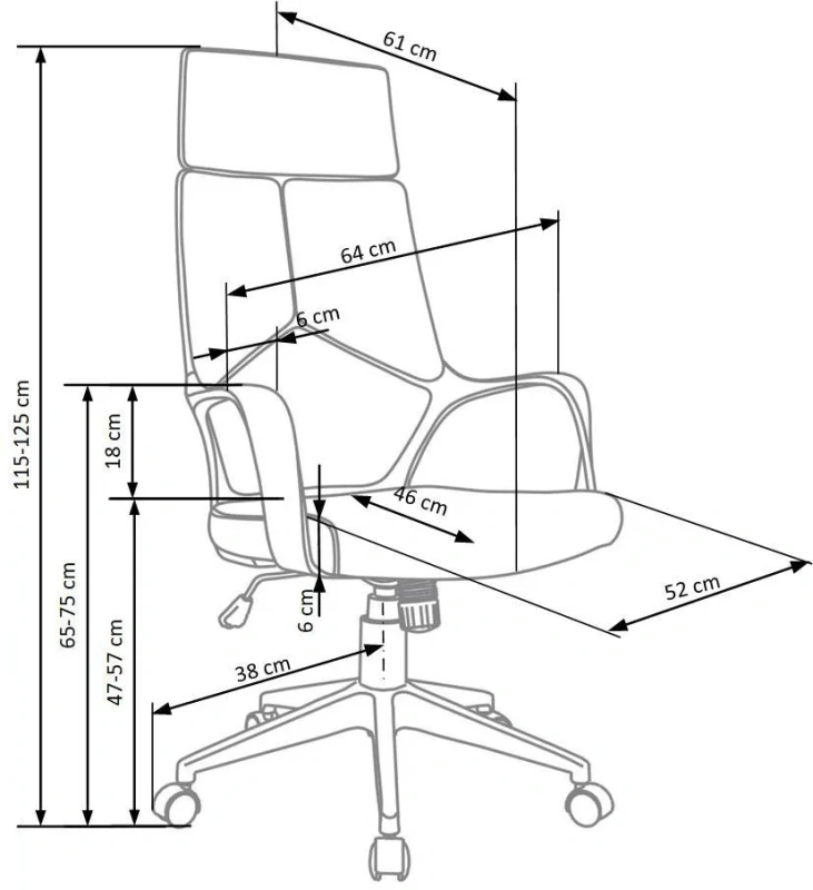 Fotel gabinetowy Voyager obrotowy z mechanizmem TILT do biura czarny / niebieski