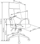 Fotel gabinetowy Voyager obrotowy z mechanizmem TILT do biura czarny / niebieski
