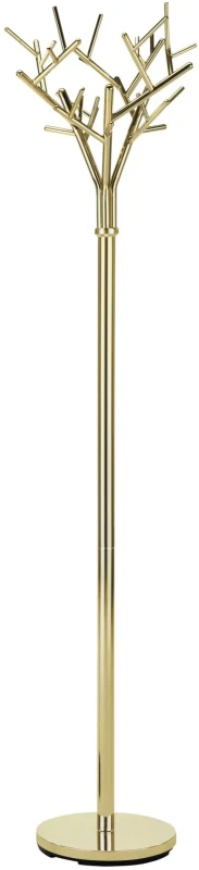 Wieszak na ubrania W57 stojący metalowy do przedpokoju złoty