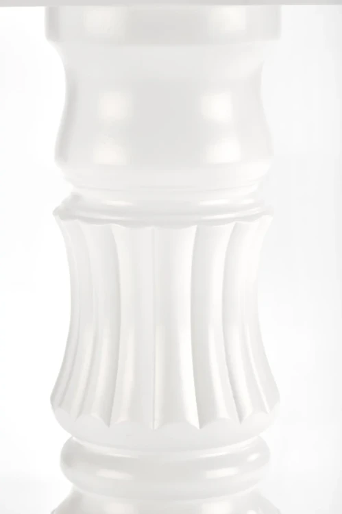 Stół rozkładany William 90-124 cm owalny 6-osobowy do jadalni biały