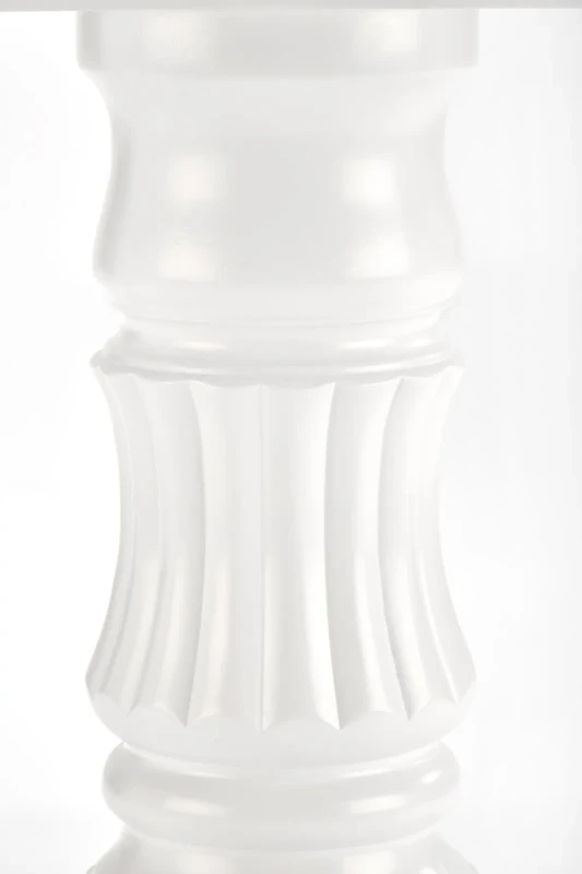 Stół rozkładany William 90-124 cm owalny 6-osobowy do jadalni biały