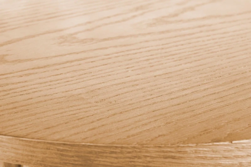 Stolik kawowy Woody-S 40 cm okrągły stelaż z litego drewna naturalny