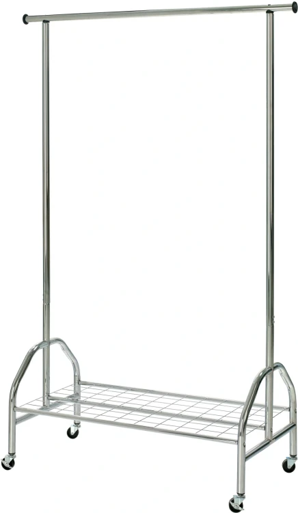 Wieszak na ubrania WU18 120 cm stojący metalowy do garderoby chrom