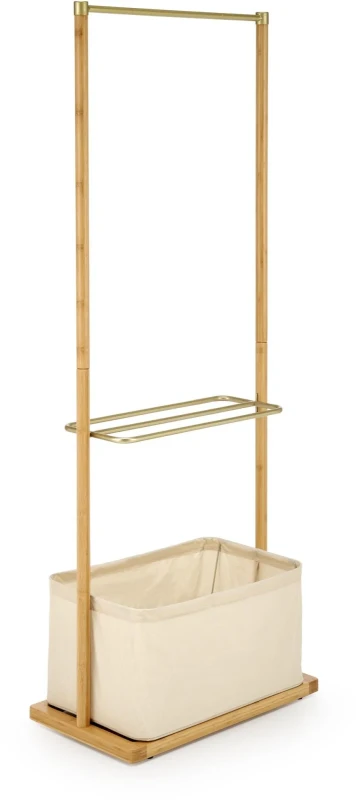 Wieszak na ubrania WU31 60 cm stojący z drewna do garderoby naturalny