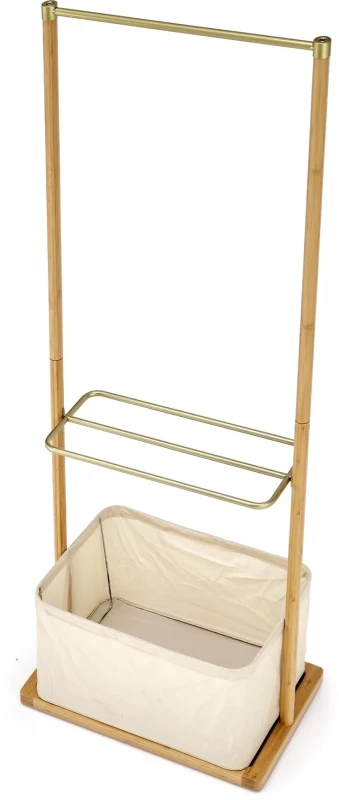 Wieszak na ubrania WU31 60 cm stojący z drewna do garderoby naturalny