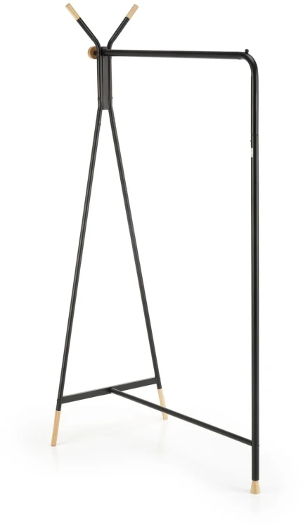 Wieszak na ubrania WU32 91 cm stojący metalowy do garderoby naturalny