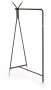Wieszak na ubrania WU32 91 cm stojący metalowy do garderoby naturalny