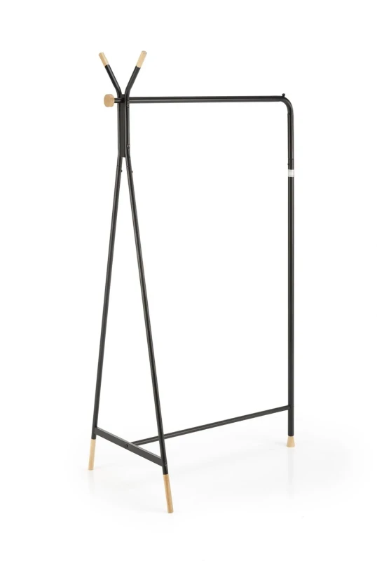 Wieszak na ubrania WU32 91 cm stojący metalowy do garderoby naturalny