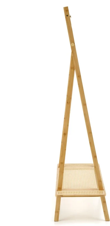 Wieszak na ubrania WU33 68 cm stojący z drewna do garderoby naturalny