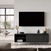 Szafka stolik pod telewizor Bullet RTV-1 180 cm czarny mat ze złotymi nogami