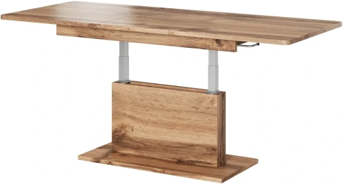 Ławostół rozkładany Busetti 126-167 cm podnoszony blat do salonu dąb wotan