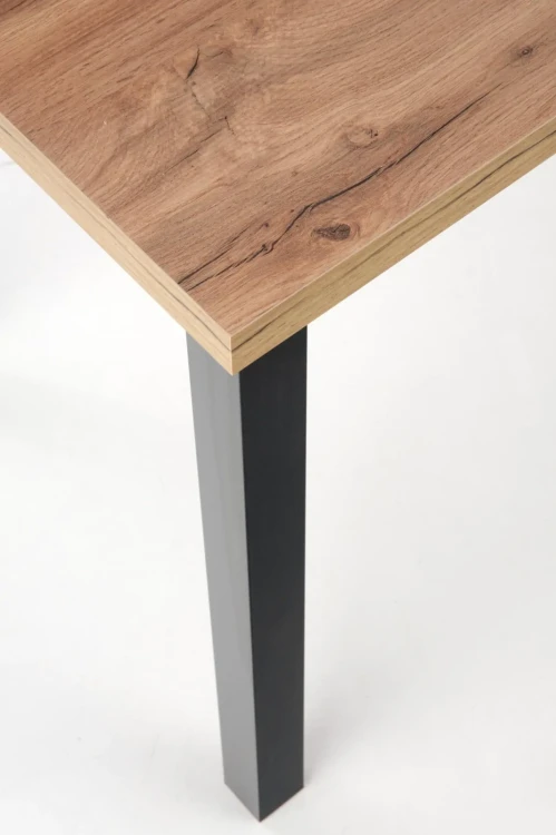 Stół Cobalt 120 cm w stylu loftowym do jadalni dąb wotan/czarny