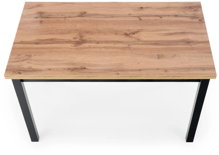 Stół Cobalt 120 cm w stylu loftowym do jadalni dąb wotan/czarny